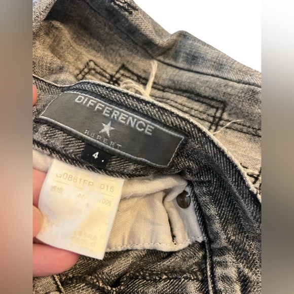 Rupert Difference Japanese Brand Distressed Patchwork Striped Jeans Sz 32 - Picture 10 of 12